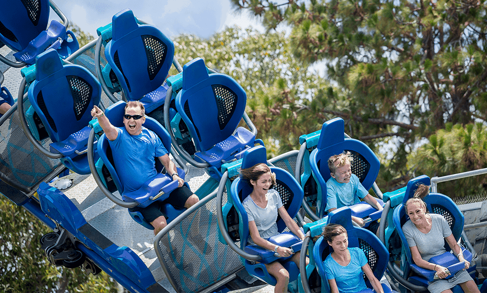 Family Enjoying Rollercoaster 1