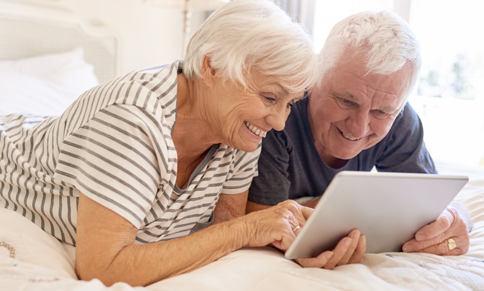 Senior Couple Shopping Online