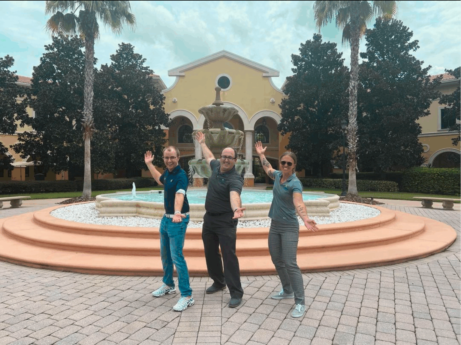 Group of accesso employees at Rosen College