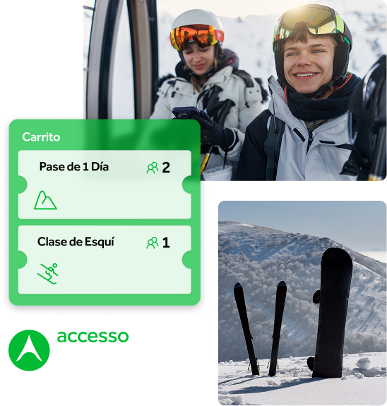 Conéctese en todo momento, desde la caja hasta el telesilla. 