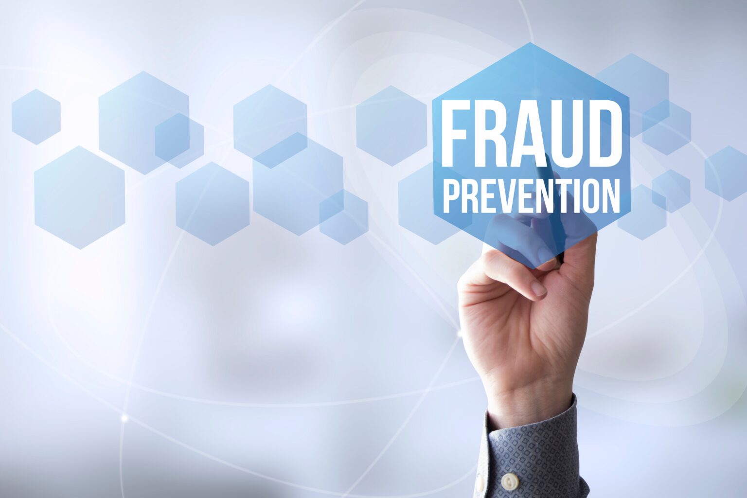 Fraud prevention with hand