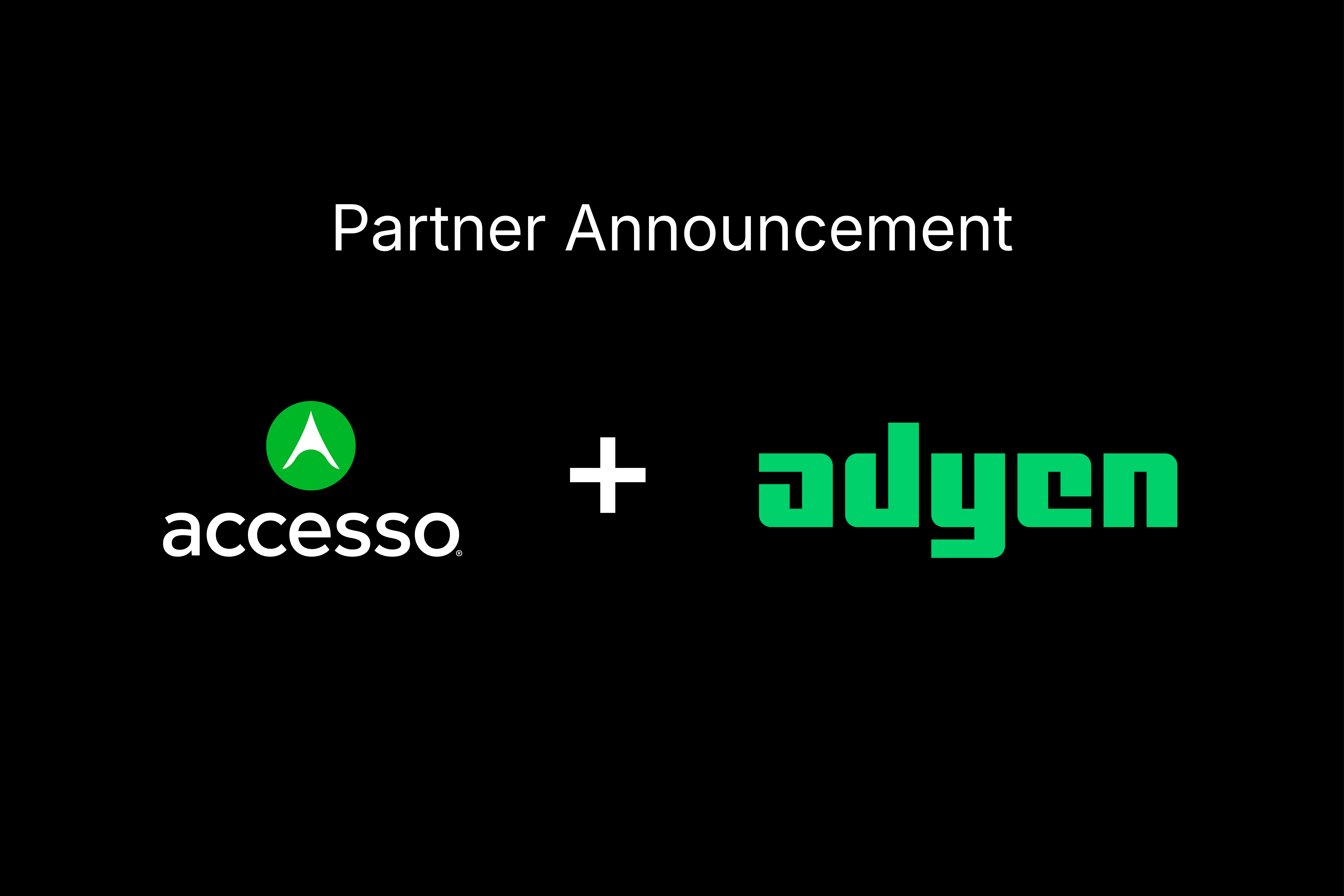 Adyen partnership announcement
